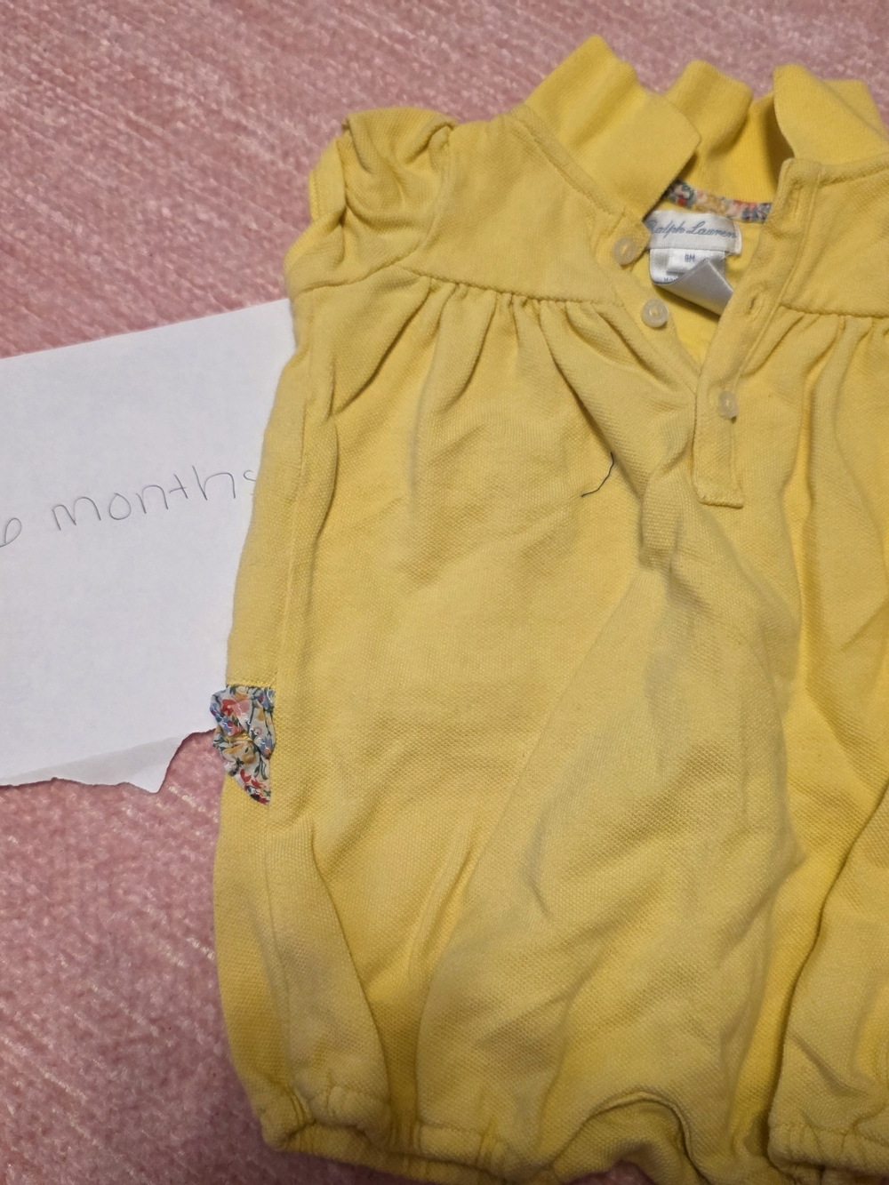 Ralph Lauren Yellow Baby Romper